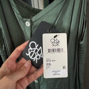 Chaser Green Button-Up Jumpsuit